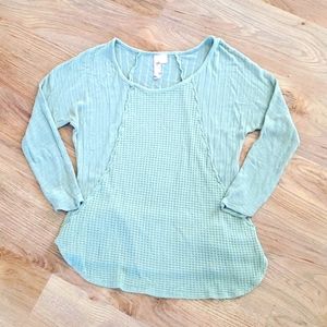 Boutique Cozy Waffle Knit Top Small